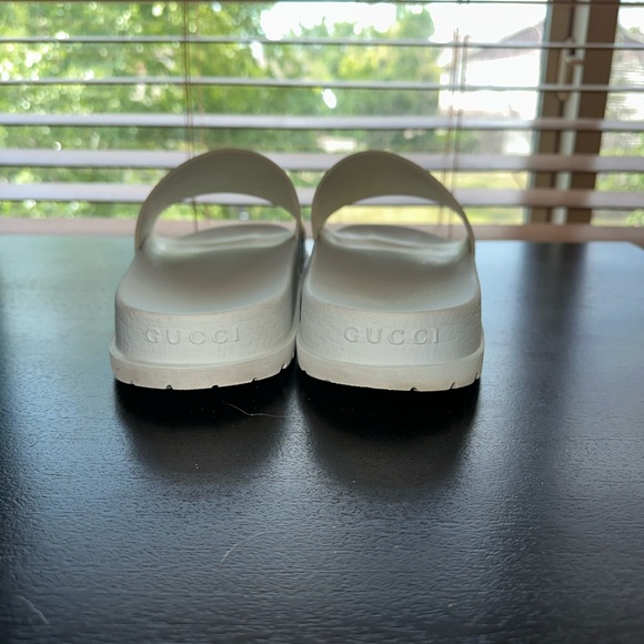 Mens Gucci white web slide sandals size 11 - Picture 2 of 6